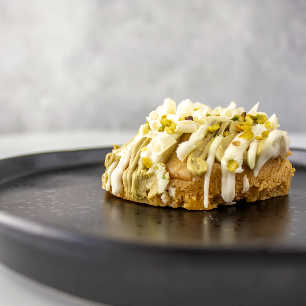 Pistachio & White Chocolate Stuffed Deluxe Cookie - Image 6