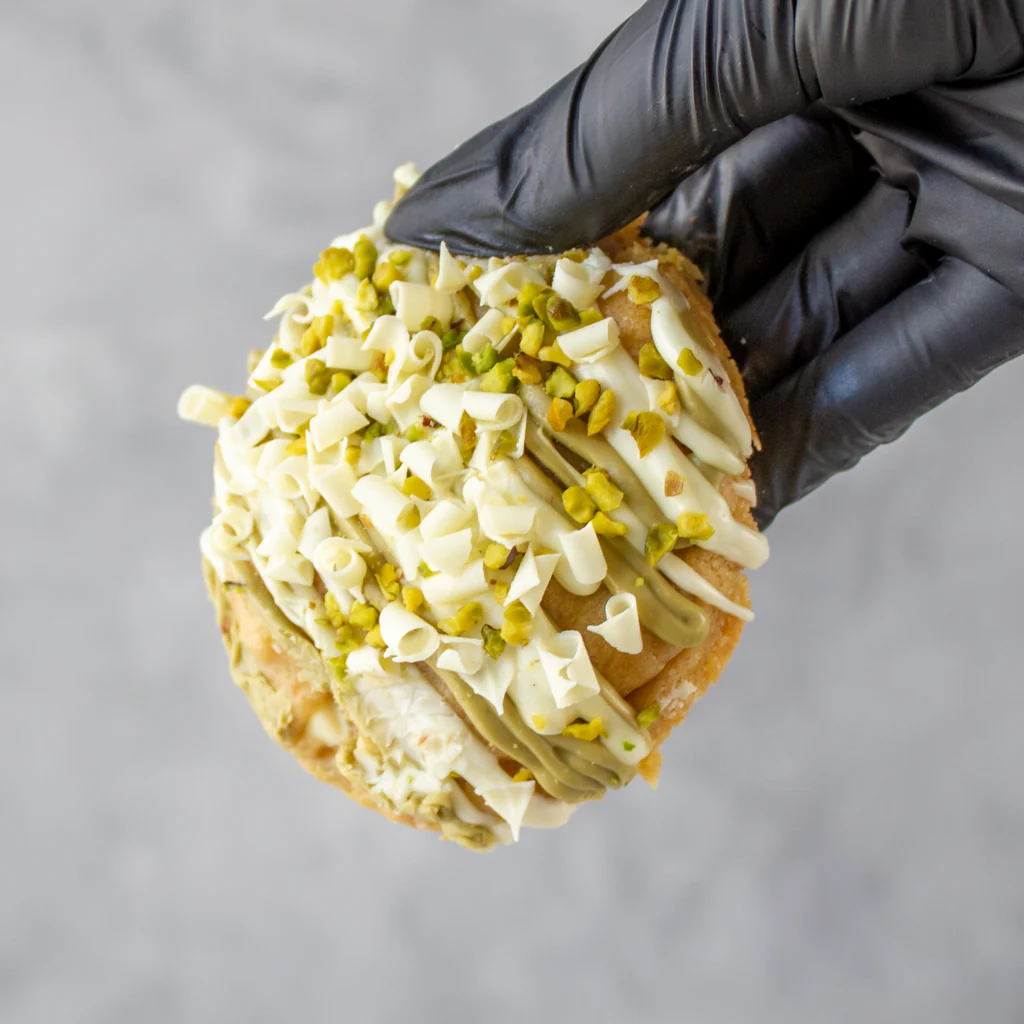 Pistachio & White Chocolate Stuffed Deluxe Cookie - Image 8